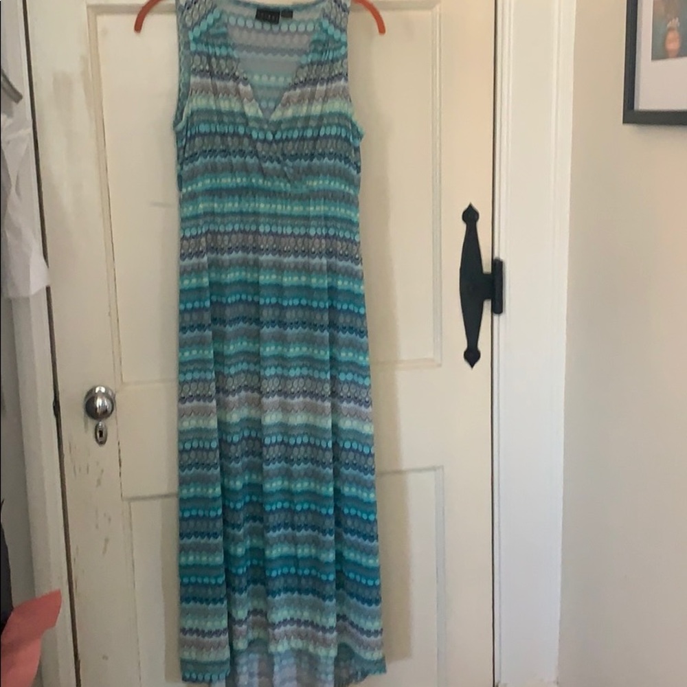 Tribal High low maxi dress